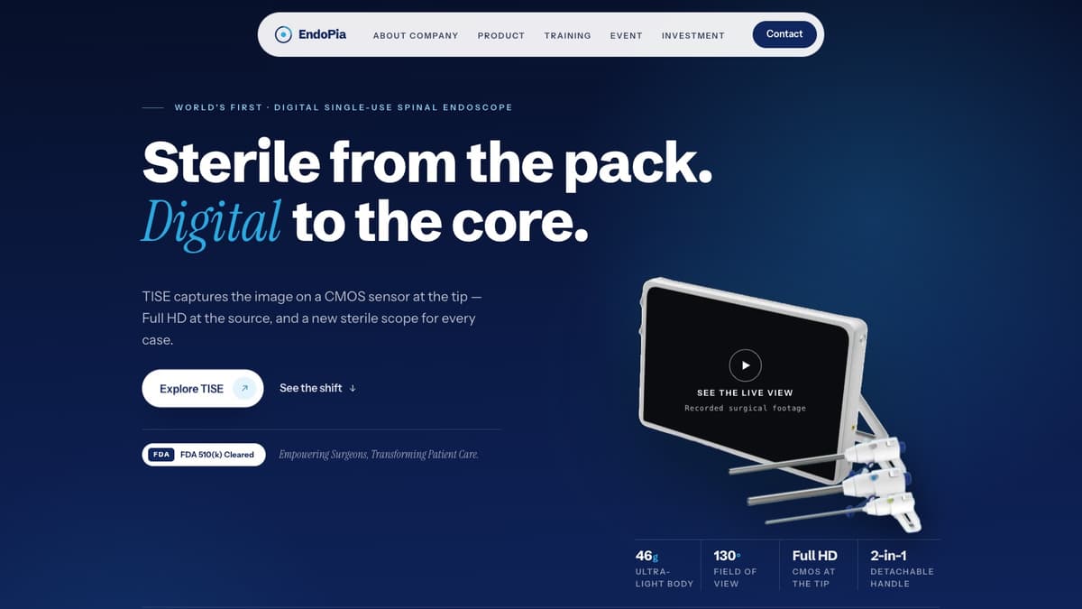 EndoPia — Medical device · U.S. launch, United States